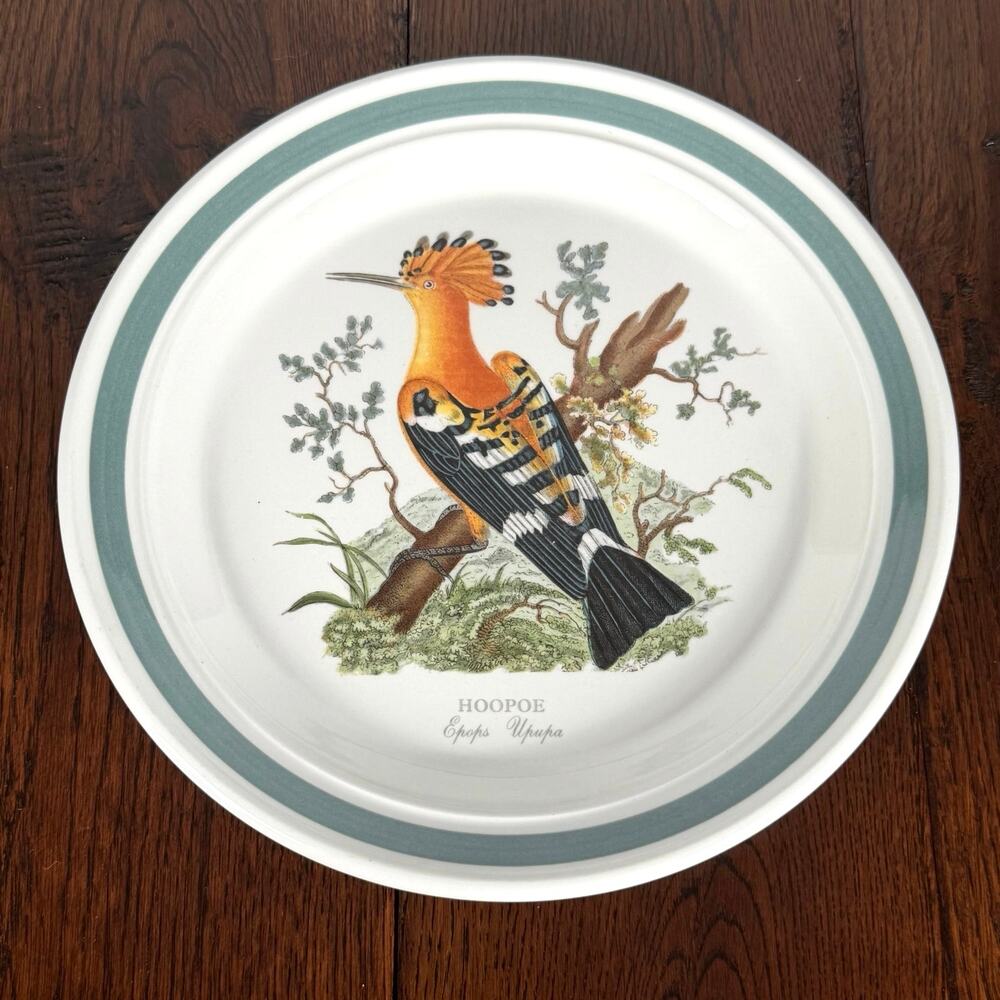 Vintage Portmeirion Birds of Britain Hoopoe Salad Plate | English Transferware